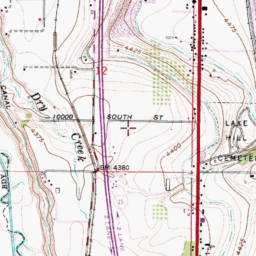 Topographic Map of Sandy City Centre Post Office, UT