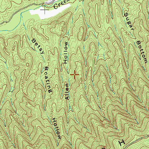 Topographic Map of Brush Mountain Wilderness, VA