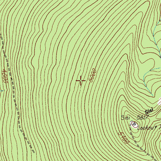 Topographic Map of Clackamas Wilderness, OR