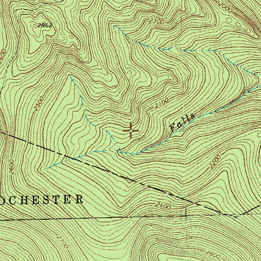 Topographic Map of Joseph Battell Wilderness, VT