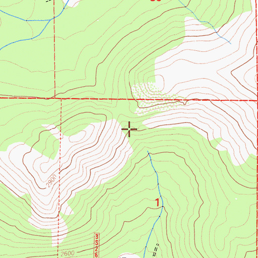 Topographic Map of Owens River Headwaters Wilderness, CA