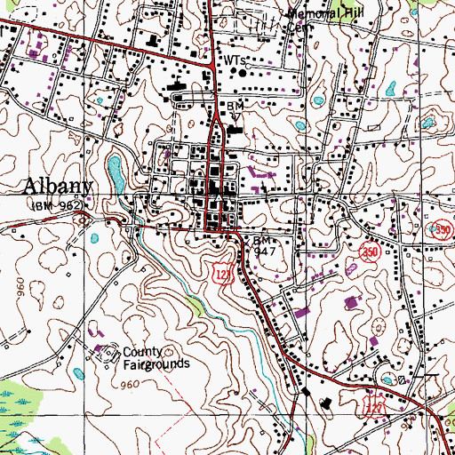 Topographic Map of Albany Police Department, KY