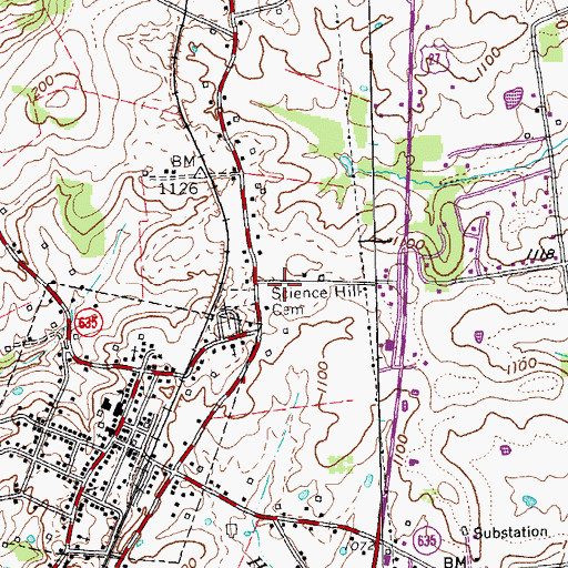 Topographic Map of Science Hill Police Department, KY