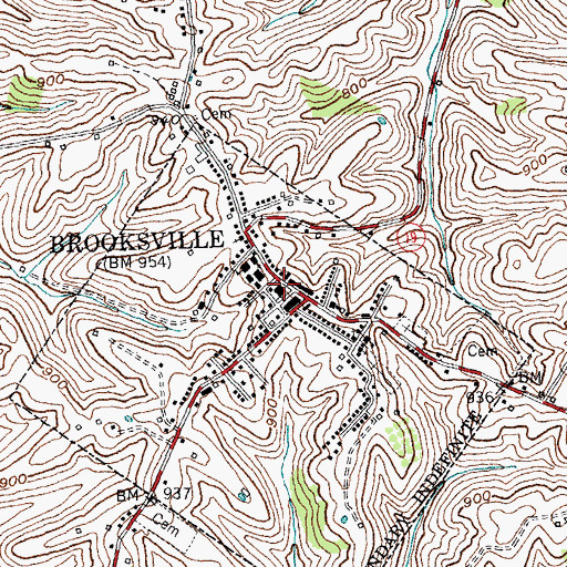 Topographic Map of Bracken County Sheriff's Office, KY
