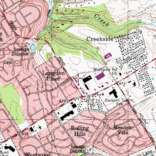 Topographic Map of Meadowvale Police Department, KY