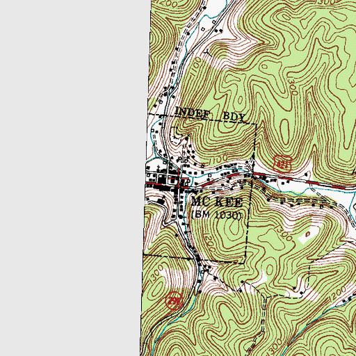 Topographic Map of Jackson County Sheriff's Office, KY