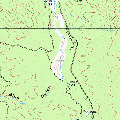 Topographic Map of Petersburg Station, CA