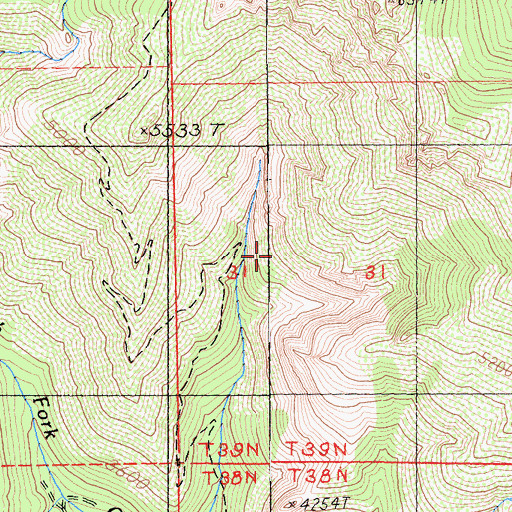 Topographic Map of Castle Crags Wilderness, CA