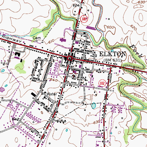 Topographic Map of Todd County Sheriff's Office, KY