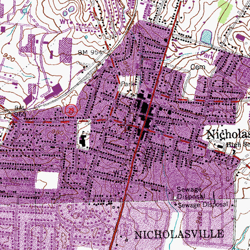 Topographic Map of Jessamine County Sheriff's Office, KY