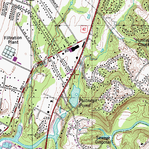 Topographic Map of Prospect Police Department, KY