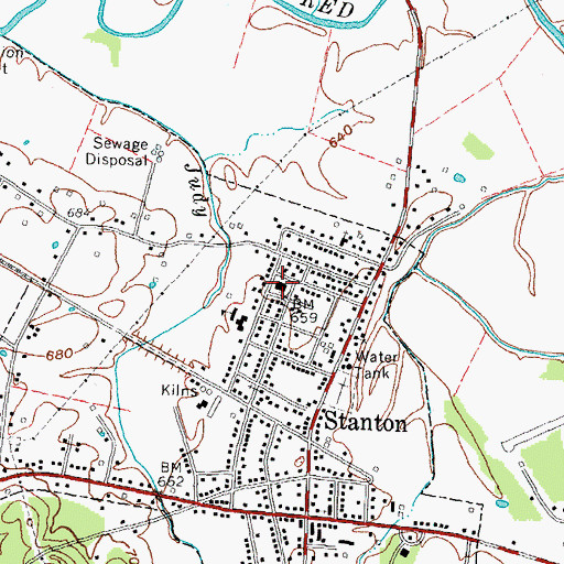 Topographic Map of Powell County Sheriff's Office, KY