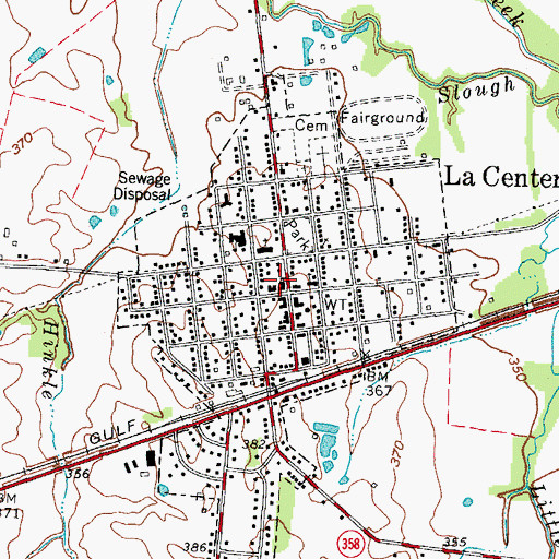 Topographic Map of La Center Police Department, KY