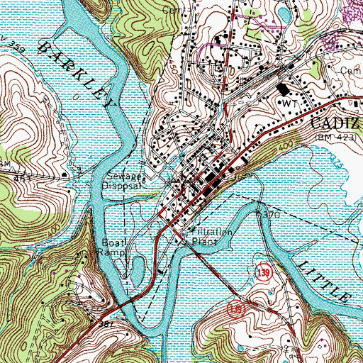 Topographic Map of Trigg County Sheriff's Office, KY