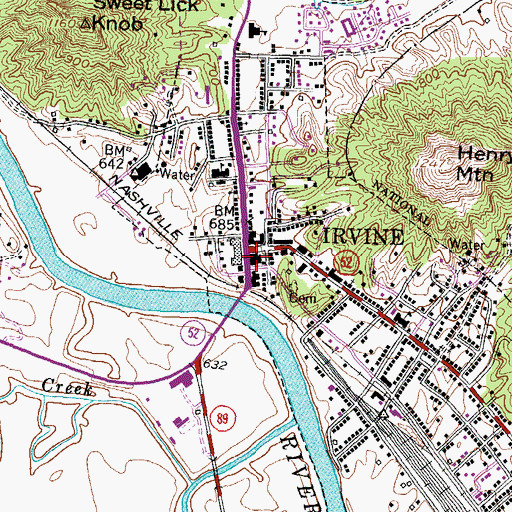 Topographic Map of Estill County Sheriff's Department, KY