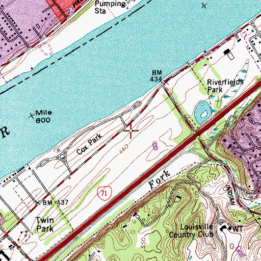 Topographic Map of Indian Hills Police Department, KY
