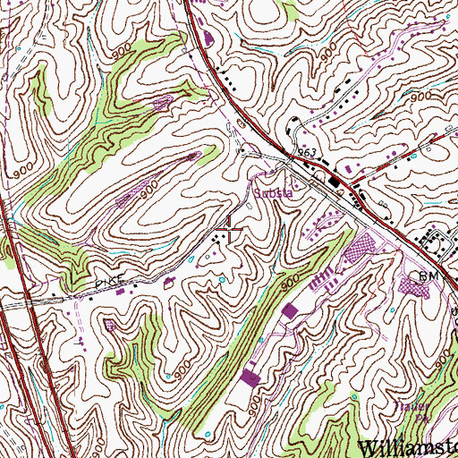 Topographic Map of Grant County Sheriff's Office, KY