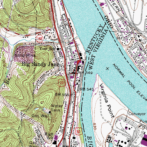 Topographic Map of Boyd County Sheriff's Office, KY