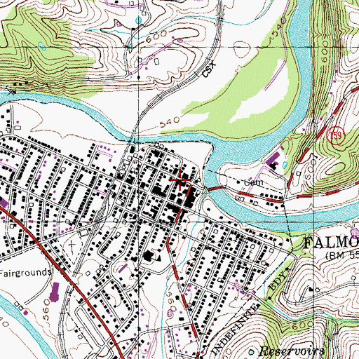 Topographic Map of Pendleton County Sheriff's Office, KY