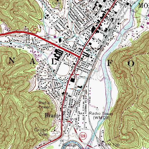 Topographic Map of Rowan County Sheriff's Office, KY