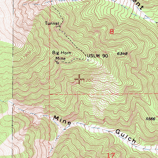 Topographic Map of Mount High West Ski Area, CA
