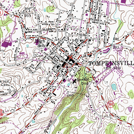 Topographic Map of Monroe County Sheriff's Office, KY