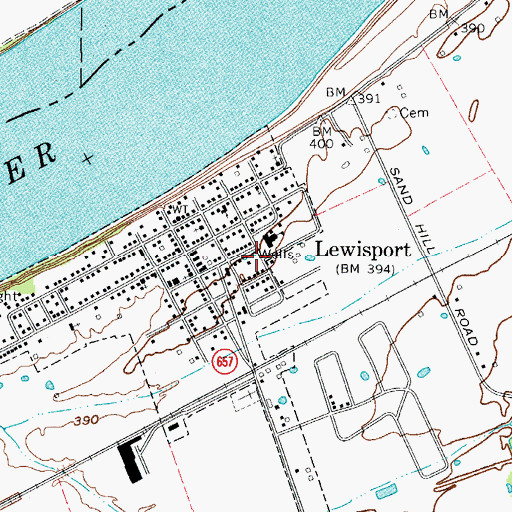 Topographic Map of Lewisport Police Department, KY