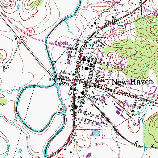 Topographic Map of New Haven Police Department, KY