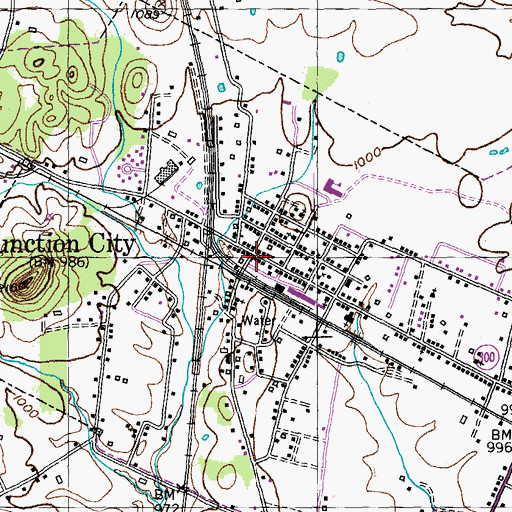 Topographic Map of Junction City Police Department, KY