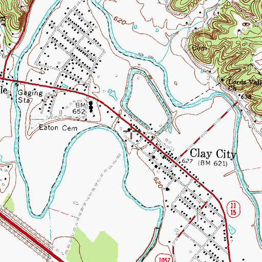 Topographic Map of Clay City Police Department, KY