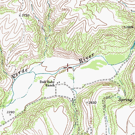 Topographic Map of City Creek, AZ