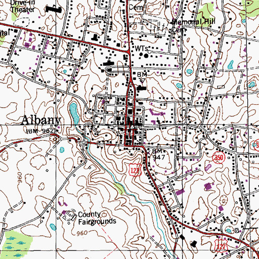 Topographic Map of Clinton County Sheriff's Office, KY