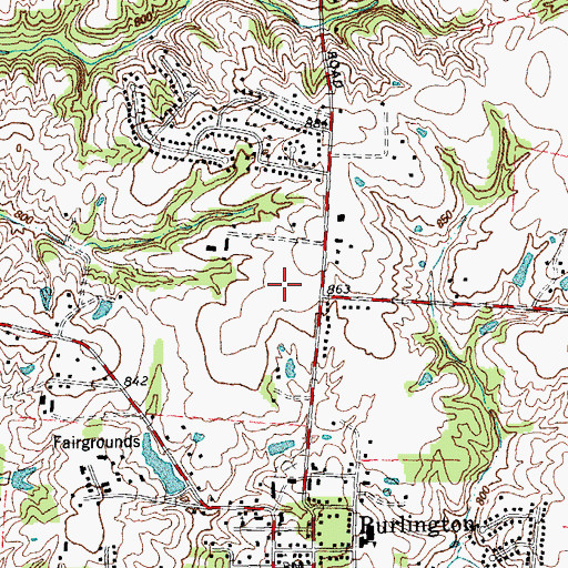 Topographic Map of Boone County Sheriff's Office, KY