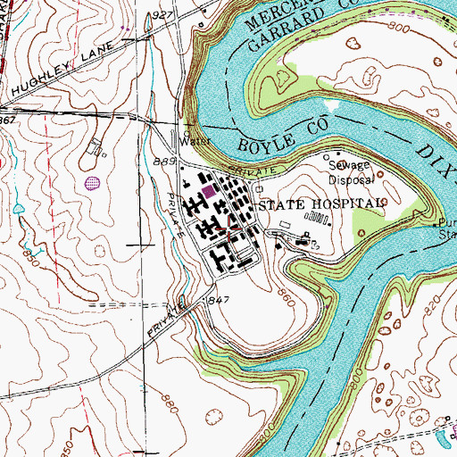 Topographic Map of Northpoint Education Center, KY