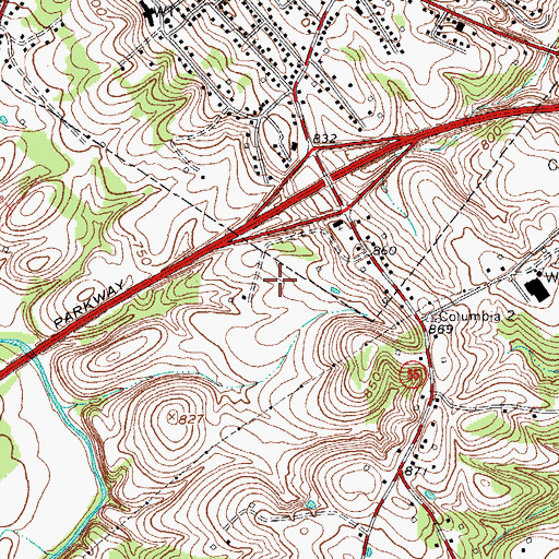 Topographic Map of Adair Regional Juvenile Detention Center, KY