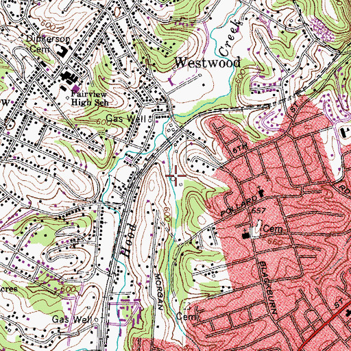 Topographic Map of Boyd Regional Juvenile Detention Center, KY