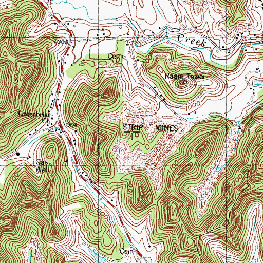 Topographic Map of Federal Correctional Institution Manchester, KY
