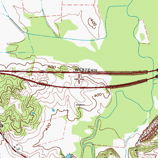 Topographic Map of Kentucky State Police Post 2, KY