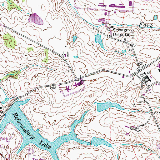 Topographic Map of Roederer Correctional Complex, KY