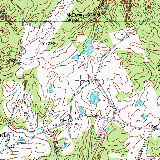 Topographic Map of United Sates Penitentiary McCreary, KY