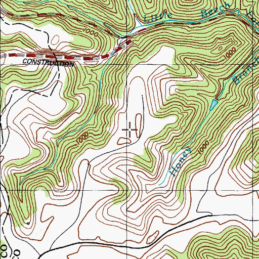 Topographic Map of United States Penitentiary Big Sandy, KY