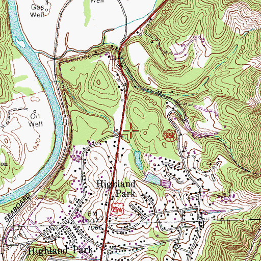 Topographic Map of Williamsburg Post Office, KY