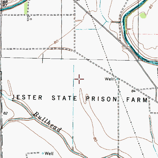 Topographic Map of Texas Department of Criminal Justice Beauford H Jesper IV Unit, TX