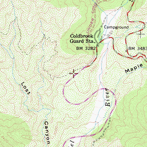 Topographic Map of Valley of the Moon Plantation, CA