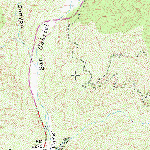 Topographic Map of Chamisal Mesa, CA