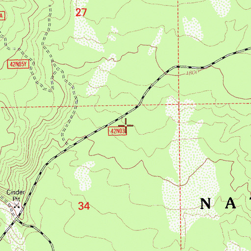 Topographic Map of Half Mile Tube, CA