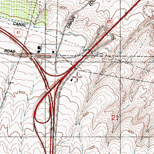 Topographic Map of Benton County Fire District 1 Station 160, WA