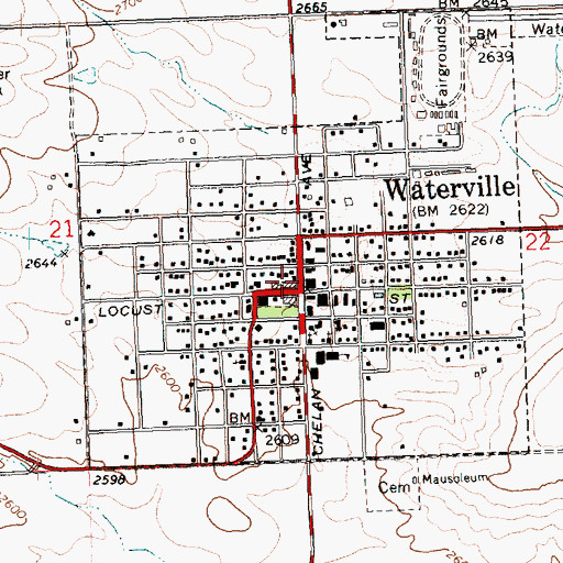 Topographic Map of Douglas County Fire District 1, WA