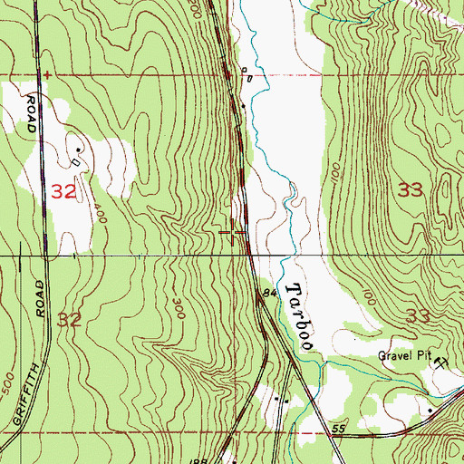 Topographic Map of Jefferson County Fire District 2 Quilcene Fire Rescue Station 23, WA