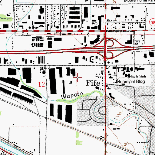 Topographic Map of Rural / Metro Ambulance, WA